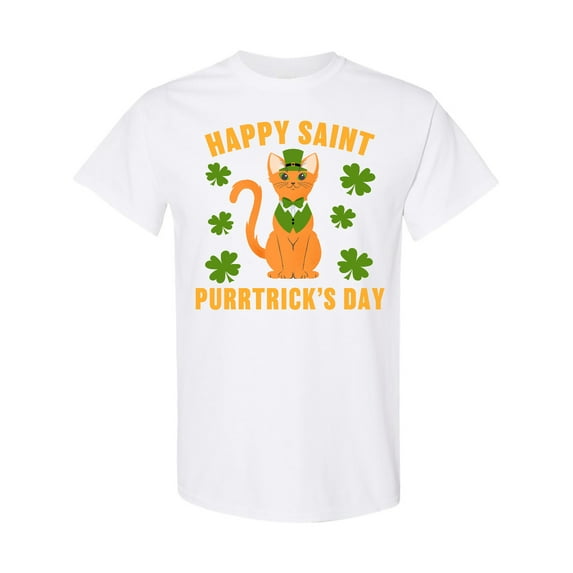 Inktastic St. Patrick's Day Happy Saint Purrtrick's Day T-Shirt