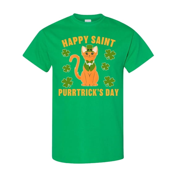 Inktastic St. Patrick's Day Happy Saint Purrtrick's Day T-Shirt