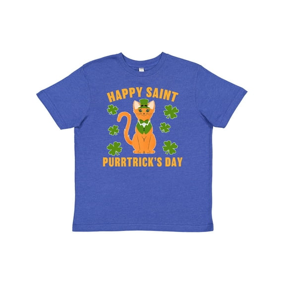 Inktastic St. Patrick's Day Happy Saint Purrtrick's Day Youth T-Shirt