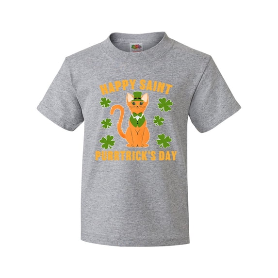 Inktastic St. Patrick's Day Happy Saint Purrtrick's Day Youth T-Shirt