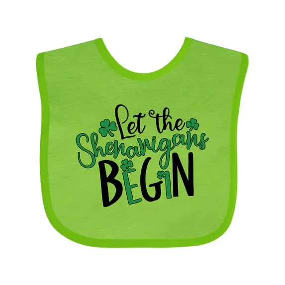 Inktastic St. Patrick's Day Let the Shenanigans Begin Boys or Girls Baby Bib