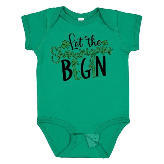 Inktastic St. Patrick's Day Let the Shenanigans Begin Boys or Girls Baby Bodysuit