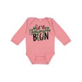 thumbnail image 1 of Inktastic St. Patrick's Day Let the Shenanigans Begin Boys or Girls Long Sleeve Baby Bodysuit, 1 of 5