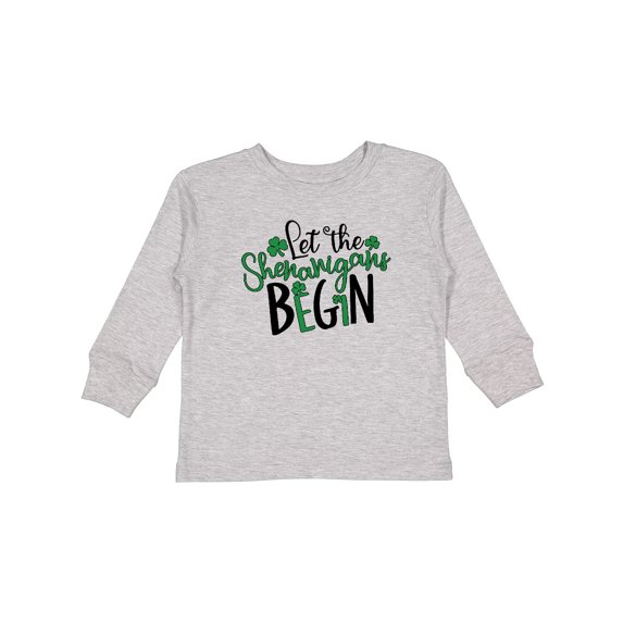 Inktastic St. Patrick's Day Let the Shenanigans Begin Boys or Girls Long Sleeve Toddler T-Shirt