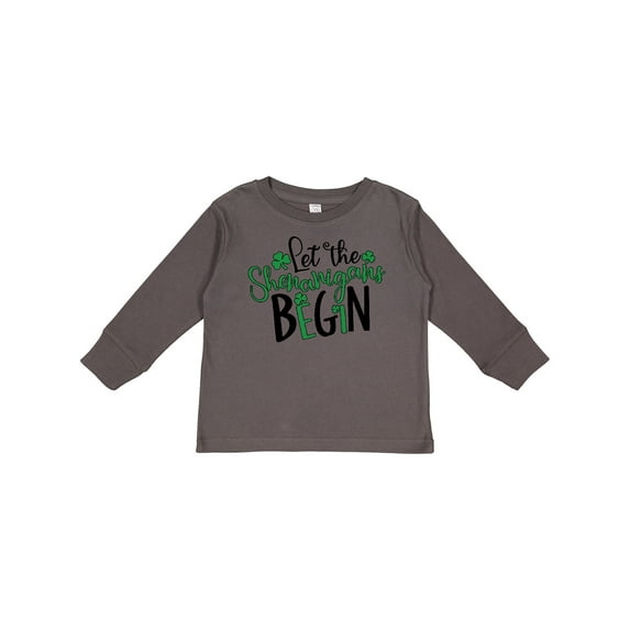 Inktastic St. Patrick's Day Let the Shenanigans Begin Boys or Girls Long Sleeve Toddler T-Shirt