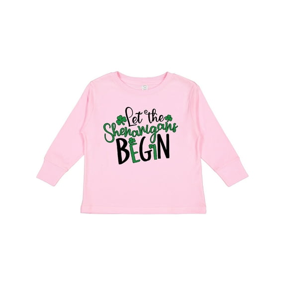 Inktastic St. Patrick's Day Let the Shenanigans Begin Boys or Girls Long Sleeve Toddler T-Shirt