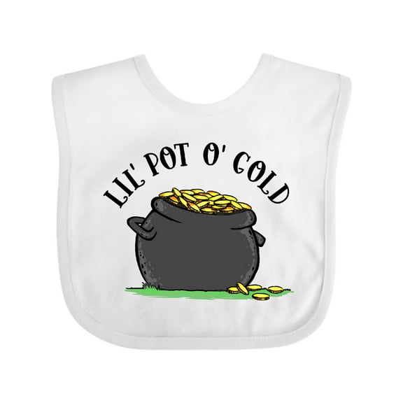 Inktastic St. Patrick's Day Lil' Pot of Gold Boys or Girls Baby Bib
