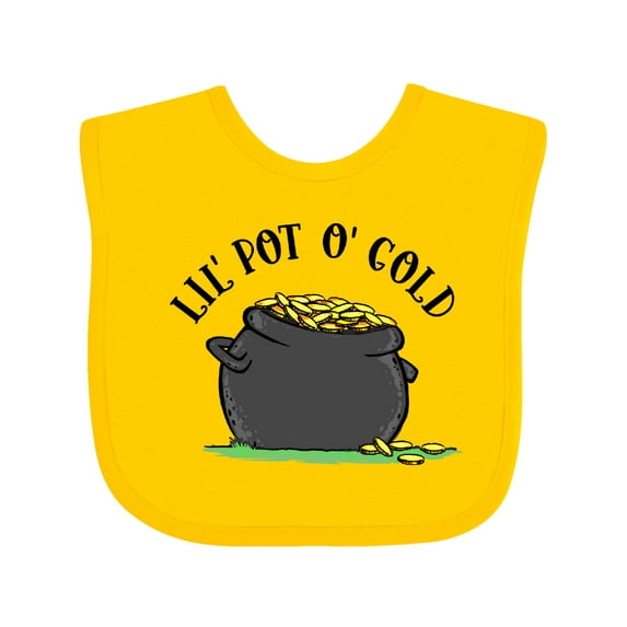 Inktastic St. Patrick's Day Lil' Pot of Gold Boys or Girls Baby Bib
