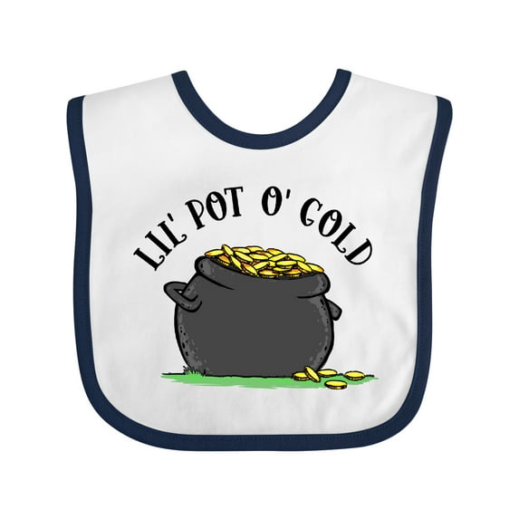 Inktastic St. Patrick's Day Lil' Pot of Gold Boys or Girls Baby Bib