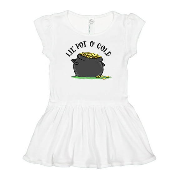 Inktastic St. Patrick's Day Lil' Pot of Gold Girls Baby Dress
