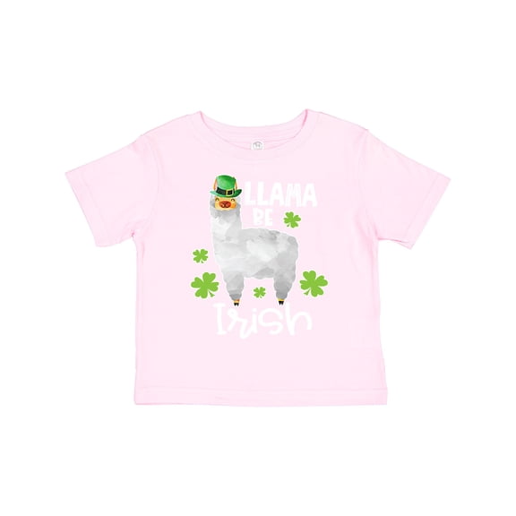 Inktastic St. Patrick's Day Llama Be Irish with Green Shamrocks Boys or Girls Toddler T-Shirt