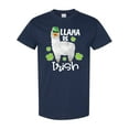 thumbnail image 1 of Inktastic St. Patrick's Day Llama Be Irish with Green Shamrocks T-Shirt, 1 of 5