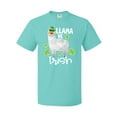 thumbnail image 1 of Inktastic St. Patrick's Day Llama Be Irish with Green Shamrocks T-Shirt, 1 of 5