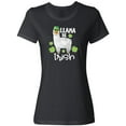 thumbnail image 1 of Inktastic St. Patrick's Day Llama Be Irish with Green Shamrocks Women's T-Shirt, 1 of 5