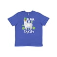 thumbnail image 1 of Inktastic St. Patrick's Day Llama Be Irish with Green Shamrocks Youth T-Shirt, 1 of 5