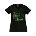 thumbnail image 1 of Inktastic St. Patrick's Day Not Lucky Just Blessed with Clover Women's Plus Size V-Neck T-Shirt, 1 of 5