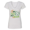 thumbnail image 1 of Inktastic St. Patrick's Day Not Lucky Just Blessed with Clover Women's V-Neck T-Shirt, 1 of 5