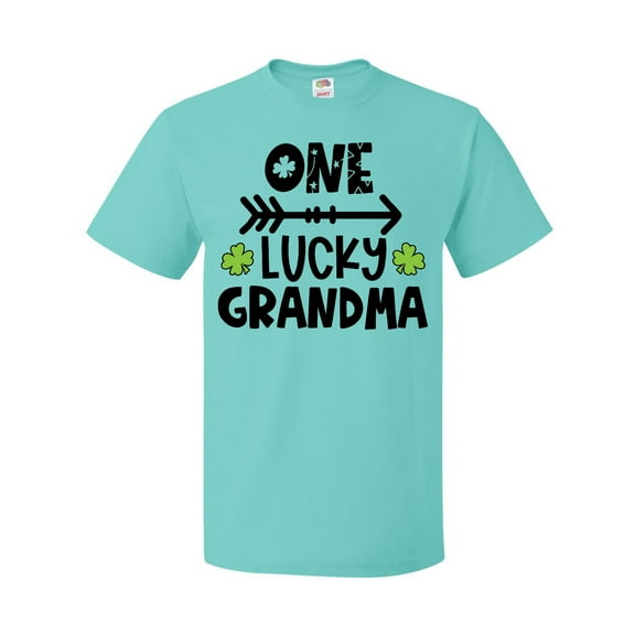 Inktastic St. Patrick's Day One Lucky Grandma with Shamrocks T-Shirt