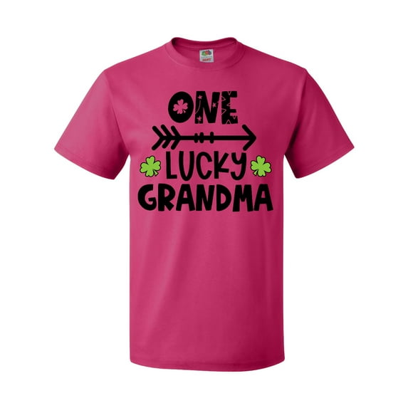 Inktastic St. Patrick's Day One Lucky Grandma with Shamrocks T-Shirt