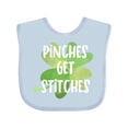 thumbnail image 1 of Inktastic St. Patrick's Day Pinches Get Stitches Boys or Girls Baby Bib, 1 of 4