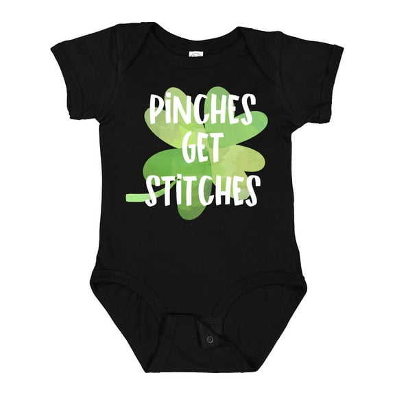 Inktastic St. Patrick's Day Pinches Get Stitches Boys or Girls Baby Bodysuit