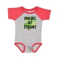 thumbnail image 1 of Inktastic St. Patrick's Day Pinches Get Stitches Shamrocks Boys or Girls Baby Bodysuit, 1 of 5