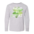 thumbnail image 1 of Inktastic St. Patrick's Day Pinches get Stitches Long Sleeve Youth T-Shirt, 1 of 5