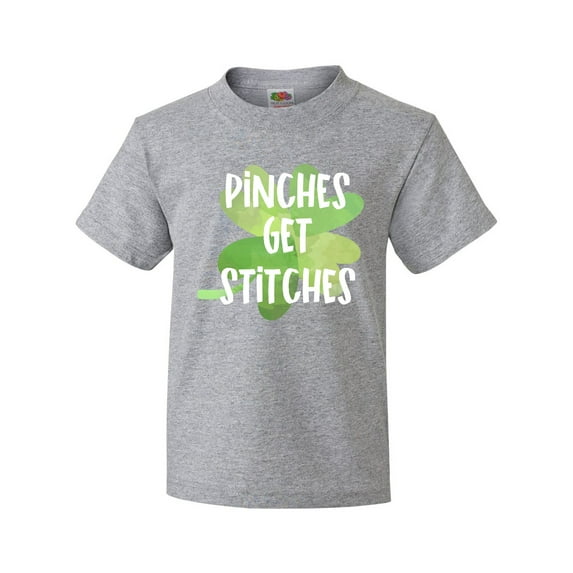 Inktastic St. Patrick's Day Pinches get Stitches Youth T-Shirt