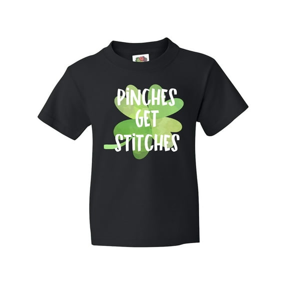 Inktastic St. Patrick's Day Pinches get Stitches Youth T-Shirt