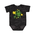 thumbnail image 1 of Inktastic St. Patrick's Day Plaid Green and Yellow Shamrocks Boys or Girls Baby Bodysuit, 1 of 5