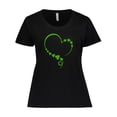 thumbnail image 1 of Inktastic St. Patrick's Day Shamrock Heart Women's Plus Size T-Shirt, 1 of 5