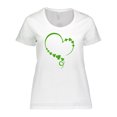 thumbnail image 1 of Inktastic St. Patrick's Day Shamrock Heart Women's Plus Size T-Shirt, 1 of 5