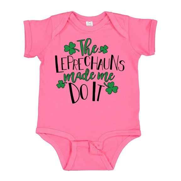 Inktastic St. Patrick's Day the Leprechauns Made Me Do It Boys or Girls Baby Bodysuit