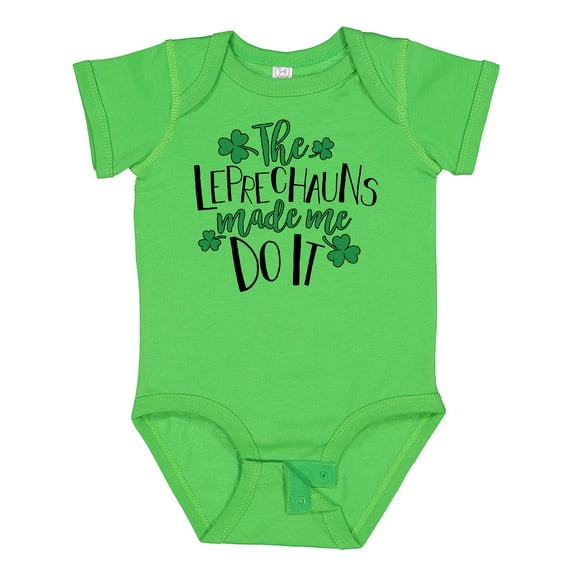 Inktastic St. Patrick's Day the Leprechauns Made Me Do It Boys or Girls Baby Bodysuit