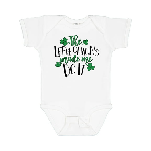 Inktastic St. Patrick's Day the Leprechauns Made Me Do It Boys or Girls Baby Bodysuit