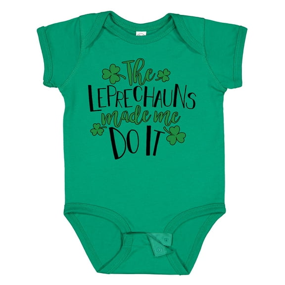 Inktastic St. Patrick's Day the Leprechauns Made Me Do It Boys or Girls Baby Bodysuit
