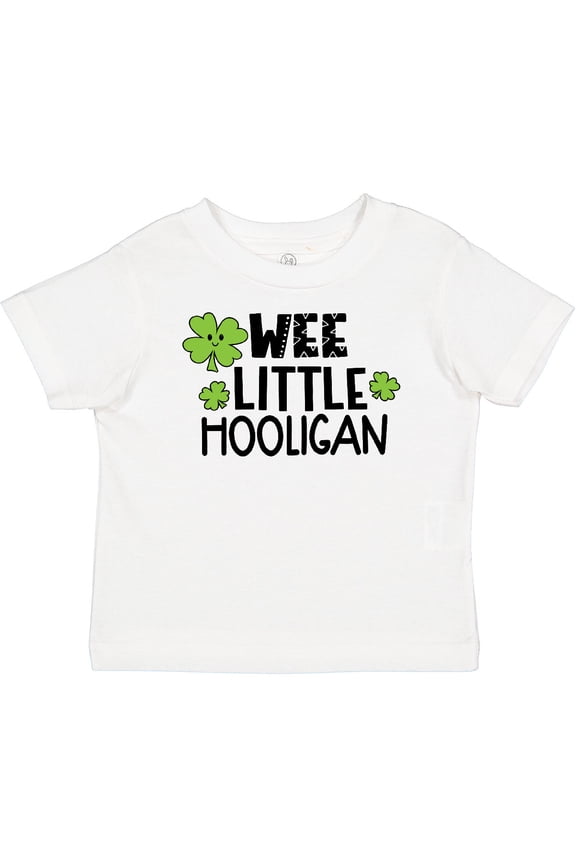 St. Patrick's Day Wee Little Hooligan with Clovers Boys or Girls Baby T-Shirt