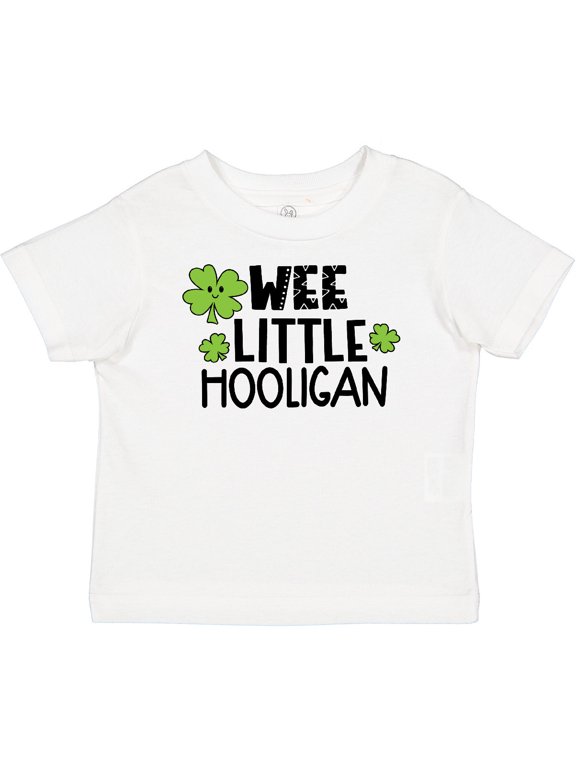 St. Patrick's Day Wee Little Hooligan with Clovers Boys or Girls Baby T-Shirt