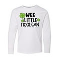 thumbnail image 1 of Inktastic St. Patrick's Day Wee Little Hooligan with Clovers Long Sleeve Youth T-Shirt, 1 of 5