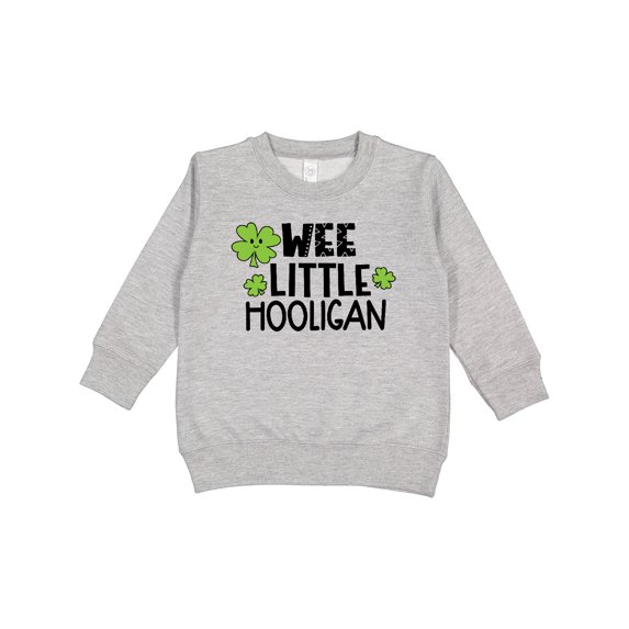 Inktastic St. Patrick's Day Wee Little Hooligan with Clovers Toddler Sweatshirt