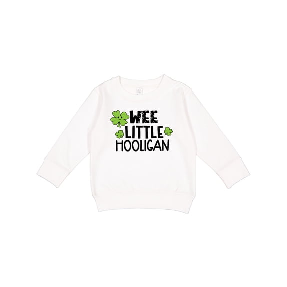 Inktastic St. Patrick's Day Wee Little Hooligan with Clovers Toddler Sweatshirt