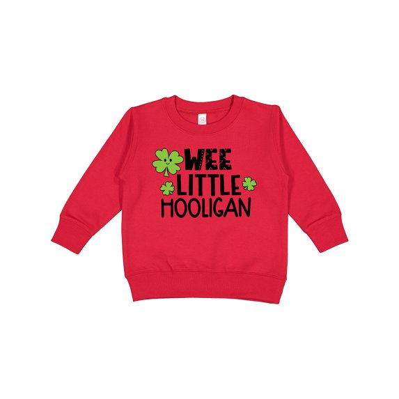 Inktastic St. Patrick's Day Wee Little Hooligan with Clovers Toddler Sweatshirt