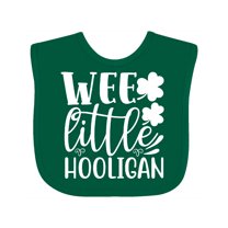 Inktastic St. Patrick's Day Wee Little Hooligan with Shamrocks Boys or Girls Baby Bib