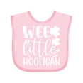 thumbnail image 1 of Inktastic St. Patrick's Day Wee Little Hooligan with Shamrocks Boys or Girls Baby Bib, 1 of 4