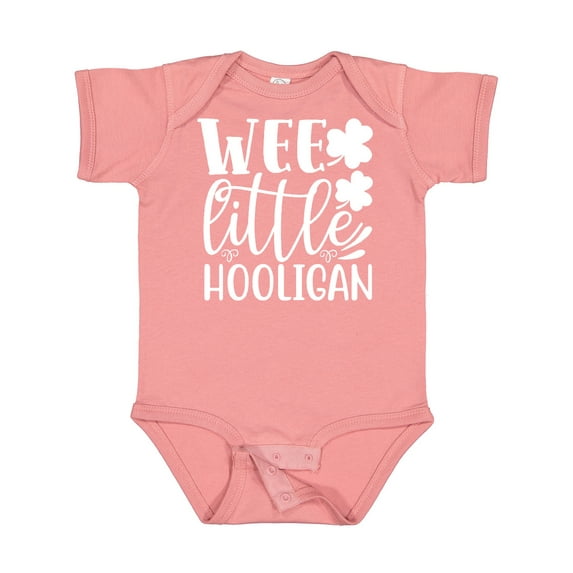 Inktastic St. Patrick's Day Wee Little Hooligan with Shamrocks Boys or Girls Baby Bodysuit
