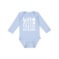 thumbnail image 1 of Inktastic St. Patrick's Day Wee Little Hooligan with Shamrocks Boys or Girls Long Sleeve Baby Bodysuit, 1 of 4