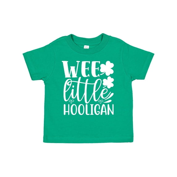 Inktastic St. Patrick's Day Wee Little Hooligan with Shamrocks Boys or Girls Toddler T-Shirt