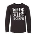 thumbnail image 1 of Inktastic St. Patrick's Day Wee Little Hooligan with Shamrocks Long Sleeve Youth T-Shirt, 1 of 5