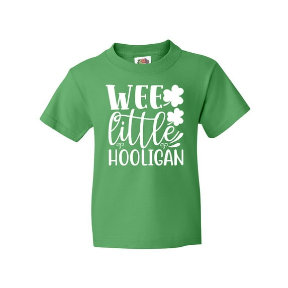 Inktastic St. Patrick's Day Wee Little Hooligan with Shamrocks Youth T-Shirt