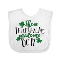 Inktastic St. Patrick's Day the Leprechauns Made Me Do It Boys or Girls Baby Bib